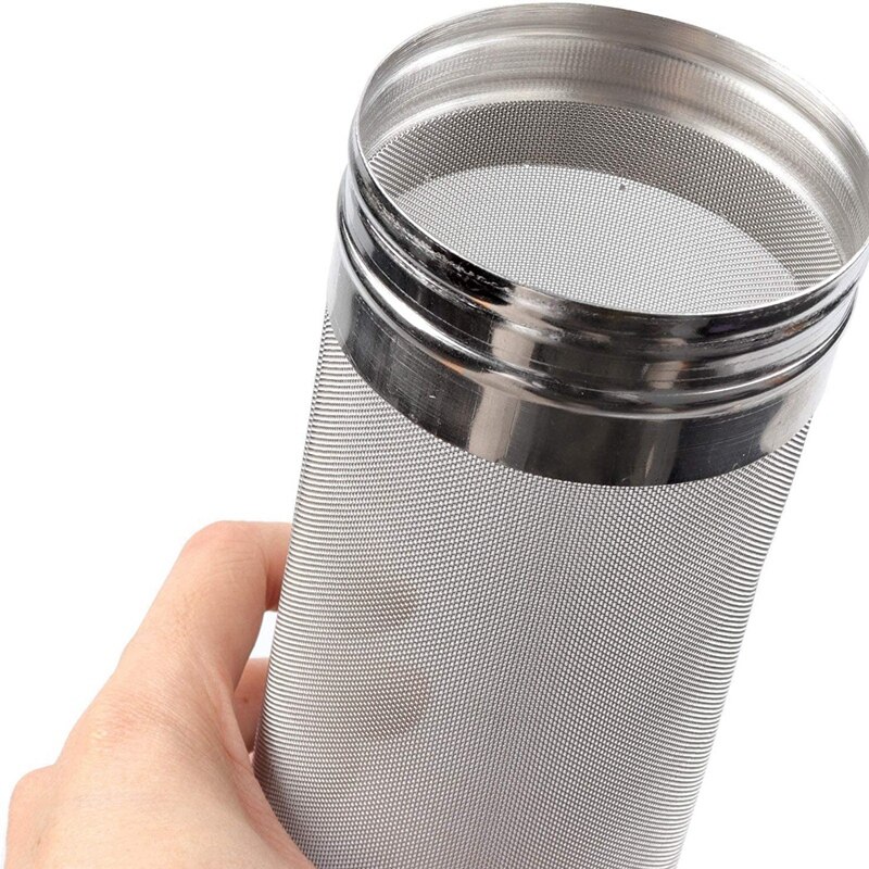 Crépine sèche de bière, cartouche de crépine de houblon d'acier inoxydable de maille de 300 micromètres, crépine de brassage de bière de houblon de maison