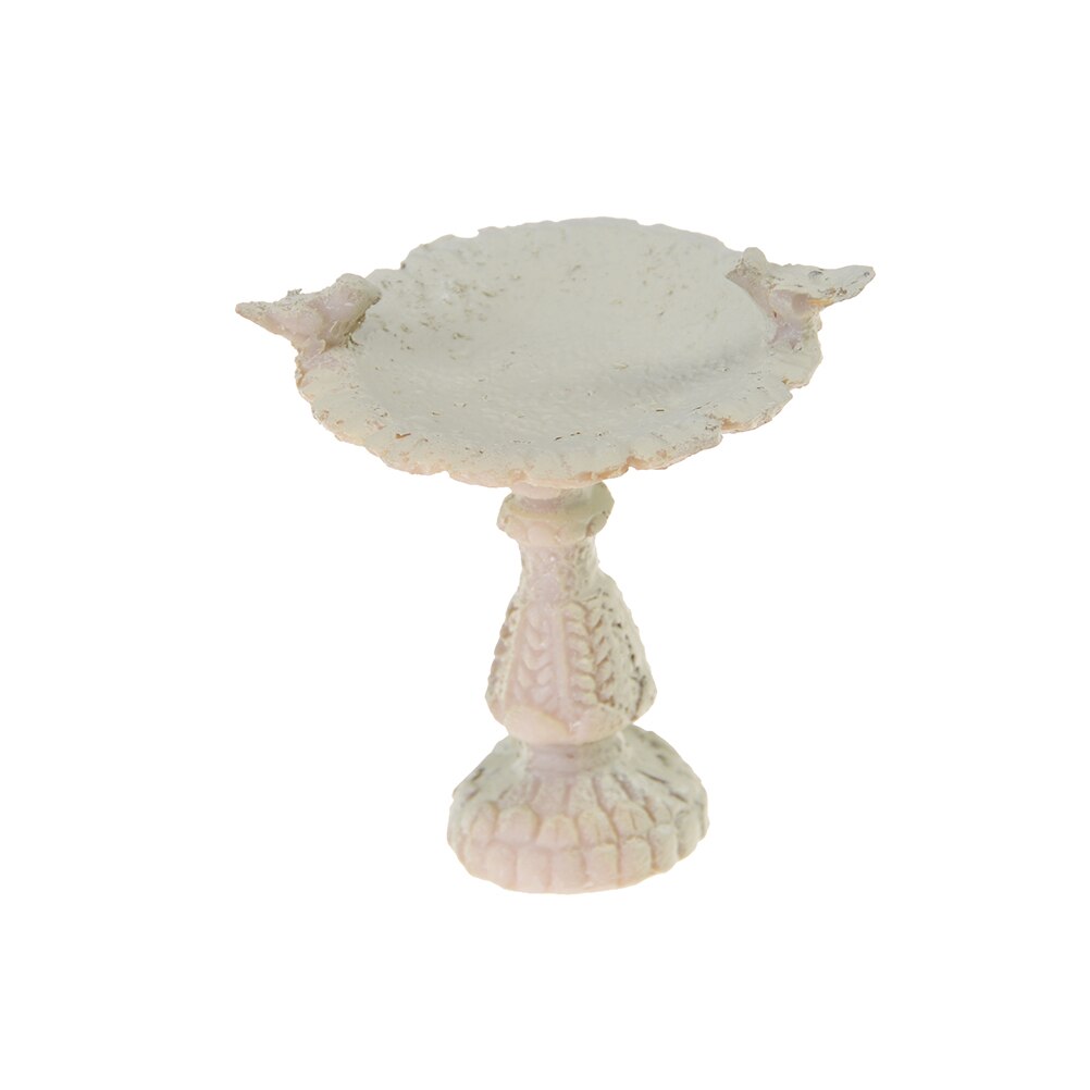1:12 Dollhouse Miniature Gray Bird Bath Fountain Fairy Garden Decoration Doll Houses Accessories 6.4 x 6.6cm Home Decor