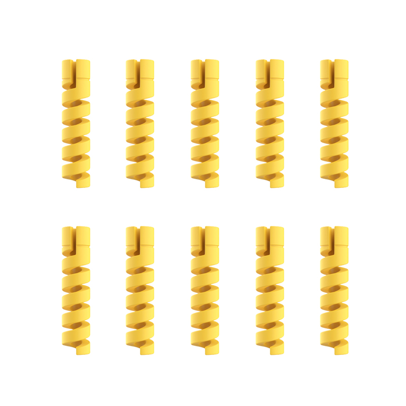 10pcs Cable Protector Silicone Charge Cable Spiral Winder Wire End Cord Savers Cover For Phone USB Charger Cable Accessories