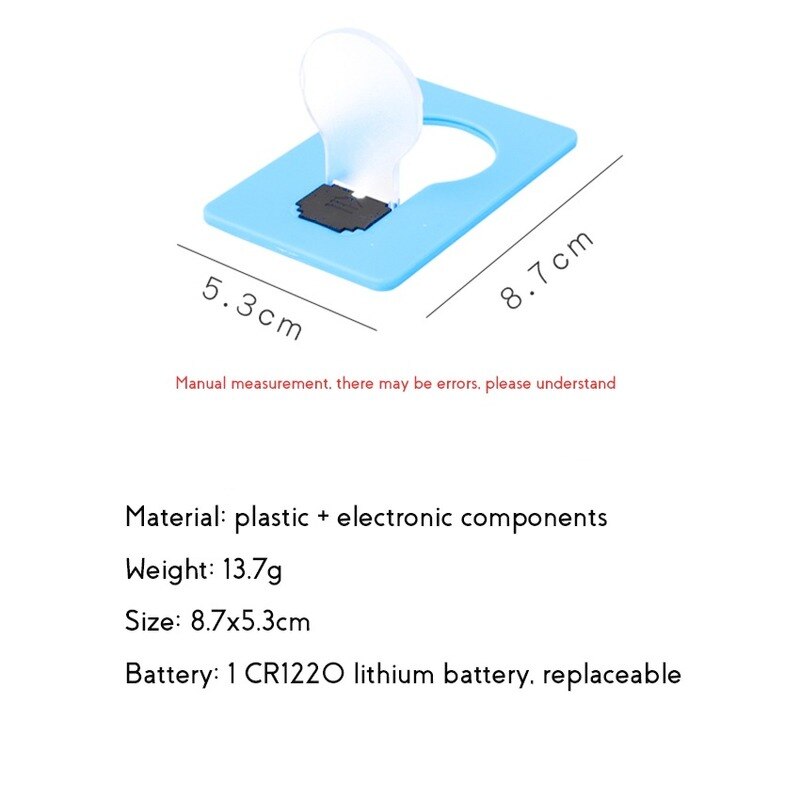 Portable Card Shape Night Light Ultra-Thin Card Light Led Energy Saving Lamp Battery Wallet Pocket Bedroom Card Lamp