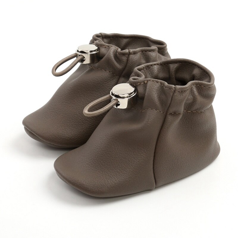 -né anti-dérapant semelle souple baskets premiers marcheurs bébé garçon fille PU cuir poche chaussures semelle souple enfant en bas âge chaussures 0-18M