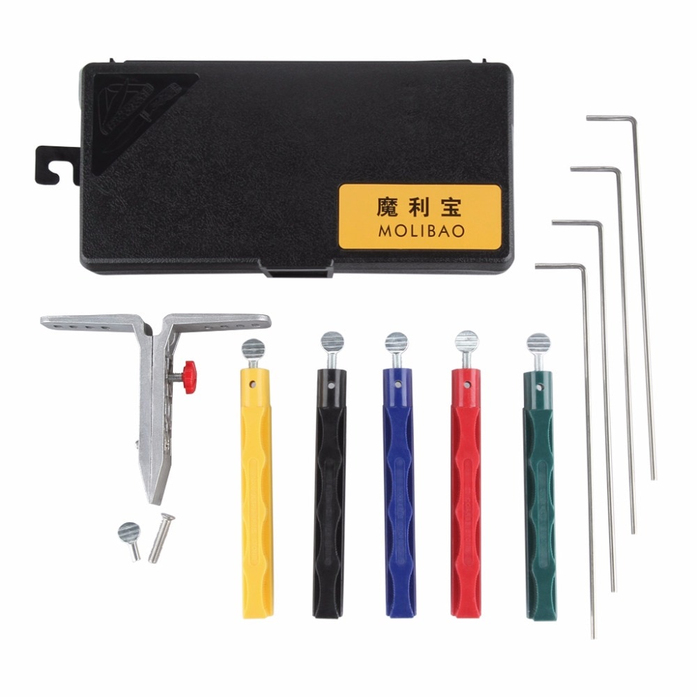 Molibao Knife Sharpener Deluxe 5 Whetstones Set Sharpening System Grindstone 5 Stones Extra Coarse Sharpener Kit Kitchen Tool
