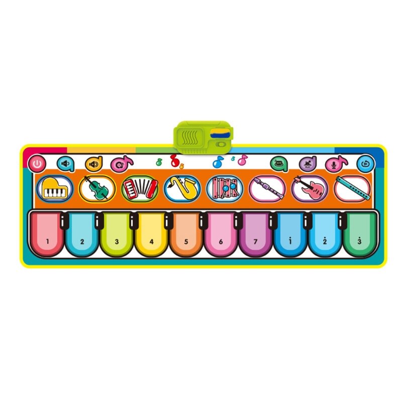 Music piano pad Electronic piano keyboard game pad Portable music blanket with built-in speakers and recording function,