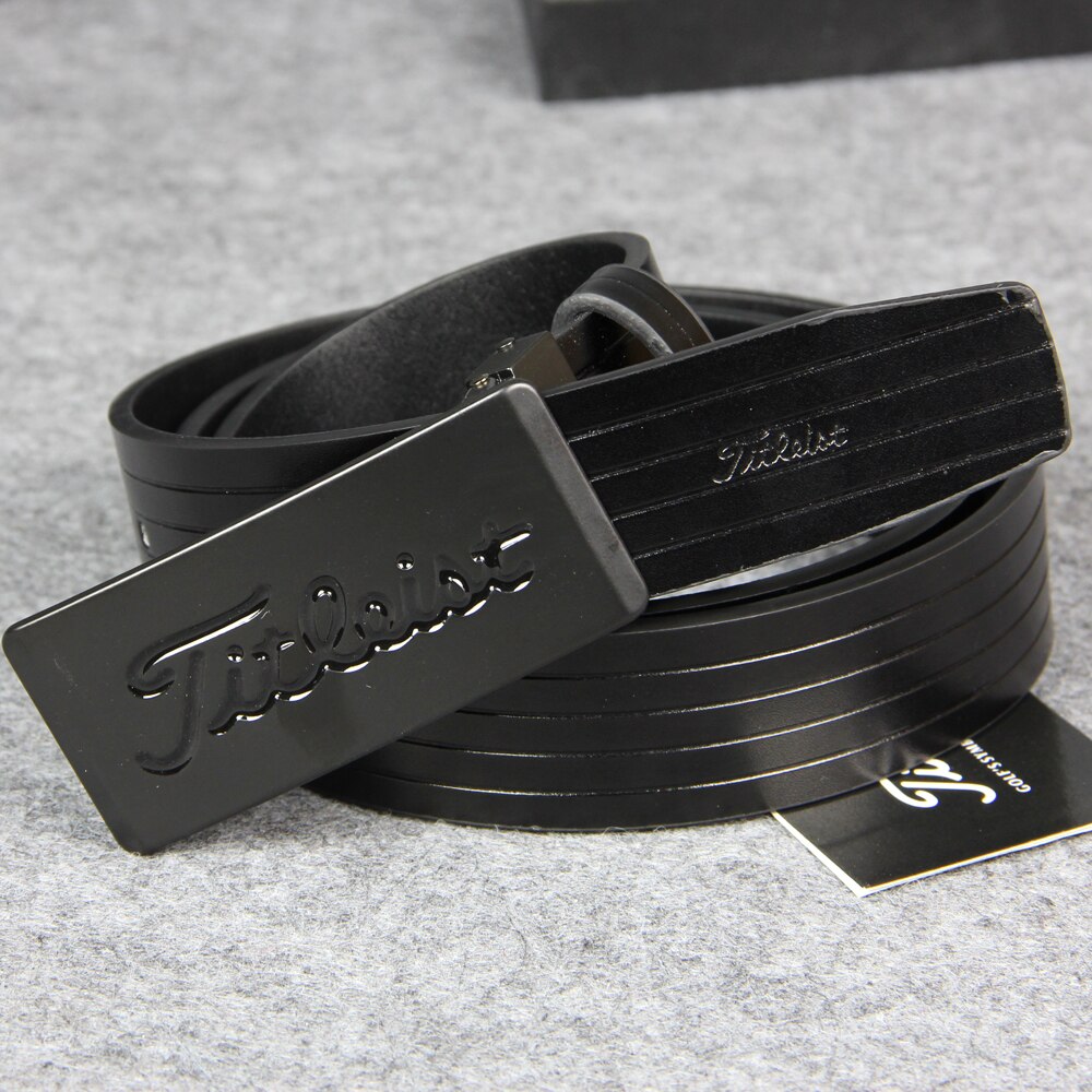1pc golf komplet sæt bælte golf tilbehør jl bælte læder tit golf bælter farverige unisex: 18 bredde 3.2cm sorte