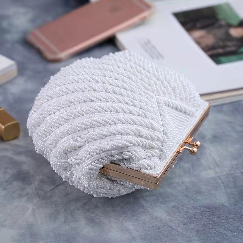 Perlen Frauen Abend Taschen Party Abendessen Kleid Schild Kupplungen Hülse Kette Tasche Weibliche Kleine Perle Schulter Bote Handtaschen 2022
