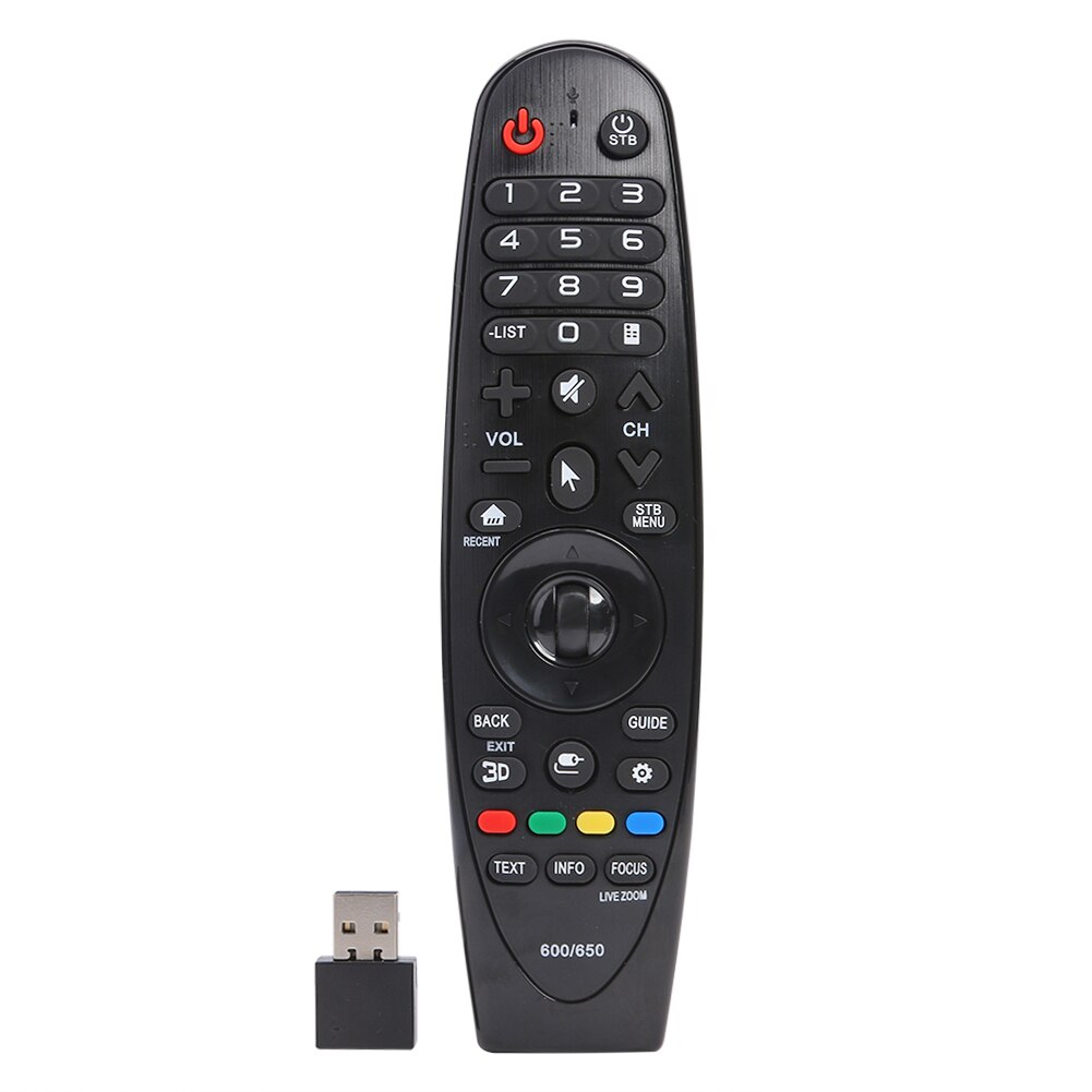 Silicone TV Remote Control Protector Cover for LG AN-MR600 AN-MR650 AN-MR18BA AN-MR19BA AN-MR20GA Protective Case with Lanyard: Black 2