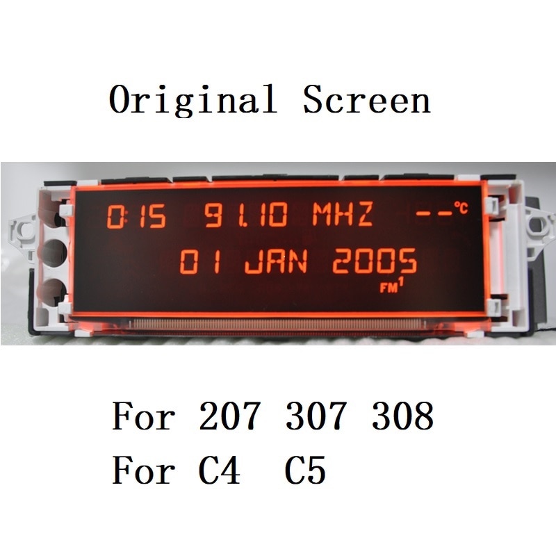 Auto Screen Ondersteuning USB AUX Display Rode Monitor 12 pin Geschikt 307 207 308 408 3008 C4 C5 Display
