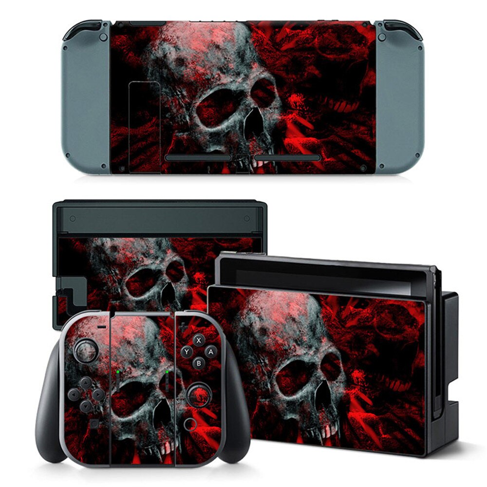 Custom Full Set Vinyl Decal Protector Skin For Nintendo Switch Console Controller Skin Sticker: TN-switch-5048