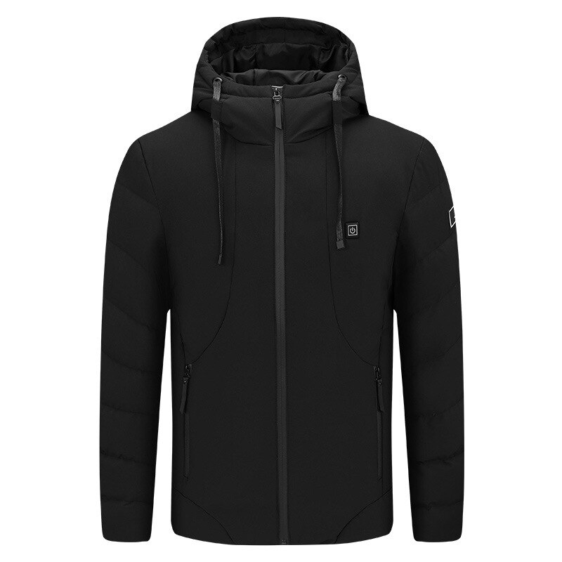 Electric heated jacket outdoor sports coat winter coat with cap and USB electric heating warm coat for Mountaineering ski: A / L