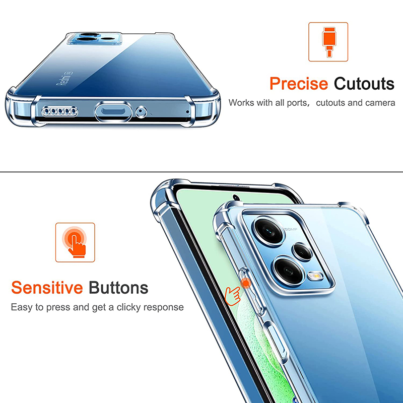 Coque arrière transparente Ultra fine en Silicone, souple et antichoc, pour Xiaomi POCO X5 X4 X3 X2 F5 F4 F3 F2 M5 M4 M3 M2 Pro GT