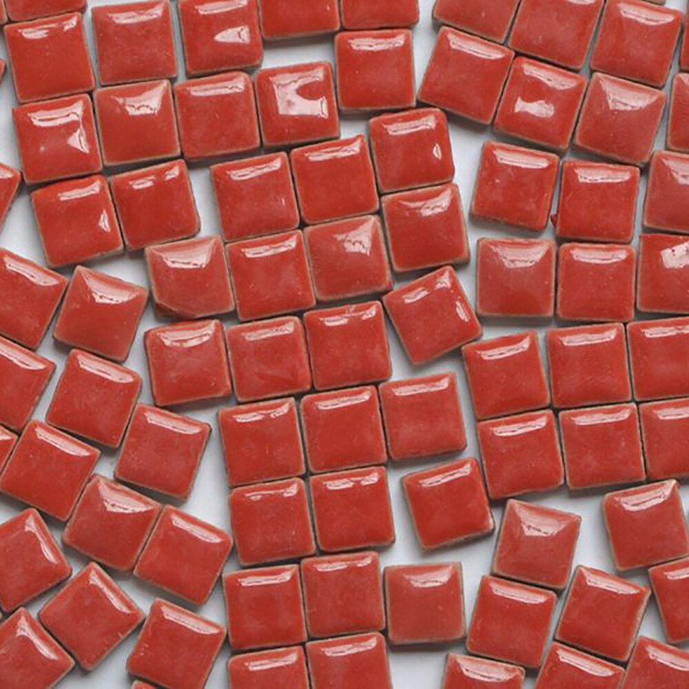 100pcs Multicolor Glass Mosaic Tile Square Ceramic Mosaic Tiles DIY Arts Crafts Making Material: 7