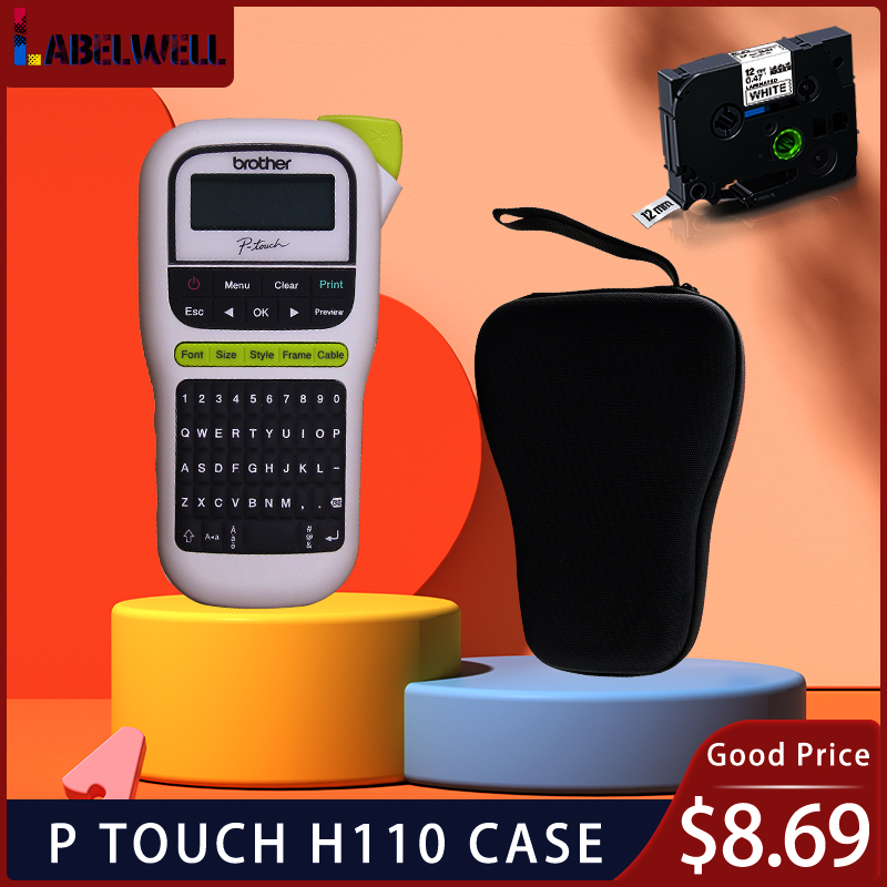 Eva Printer Case Voor Brother P Touch PT-H110 PTH110 Label Maker Waterdichte Beschermende Draagtas Met 12Mm Gelamineerd Label