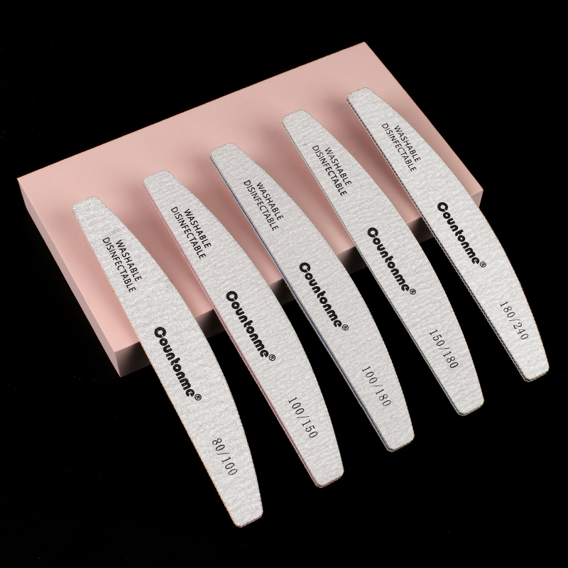 Limes à ongles épaisses pour manucure, lot de 3/5/10 pièces, bloc de tampon incurvé, grain 80/100/150/180/240, accessoires pour Nail Art