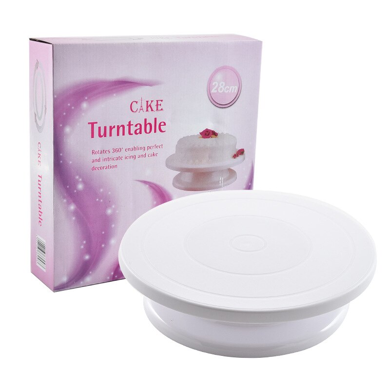 10 Inch Roterende Taart Draaitafel Witte Cake Stand Spinner Voor Taart Decoraties, Gebak, Cupcakes