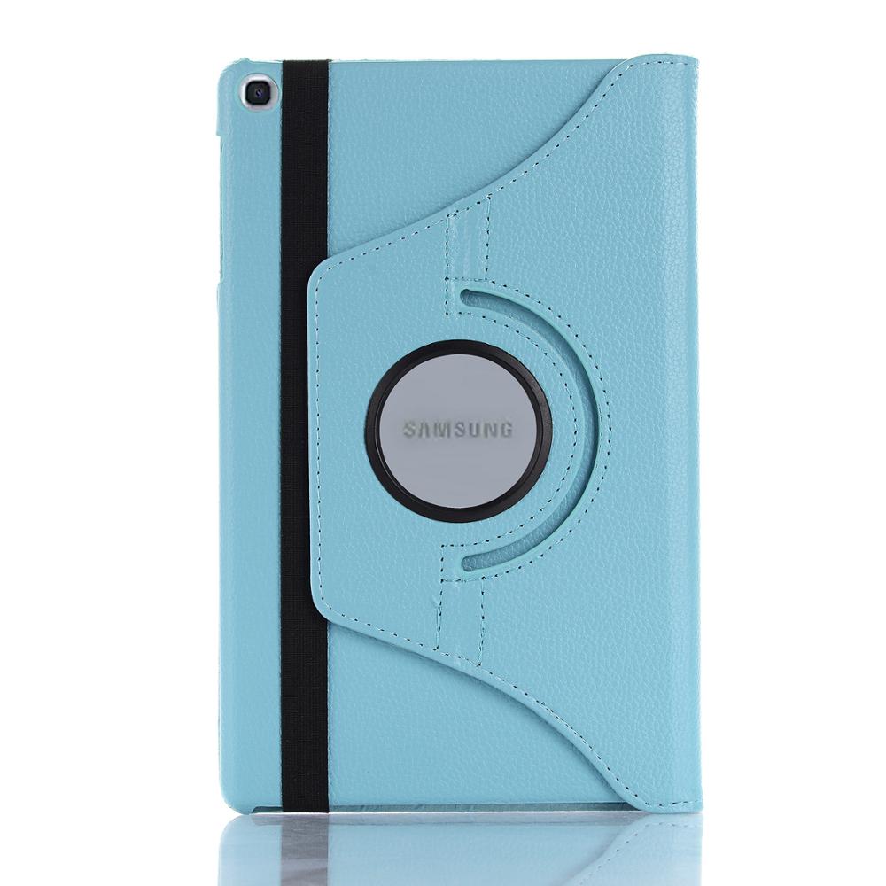 Nowy Coque dla Samsung Galaxy Tab A 8.0 2019 SM-T290 T295 T297 przypadku 360 obrót inteligentne etui z PU dla Samsung Tab A 8.0 T290 okładka: Blue