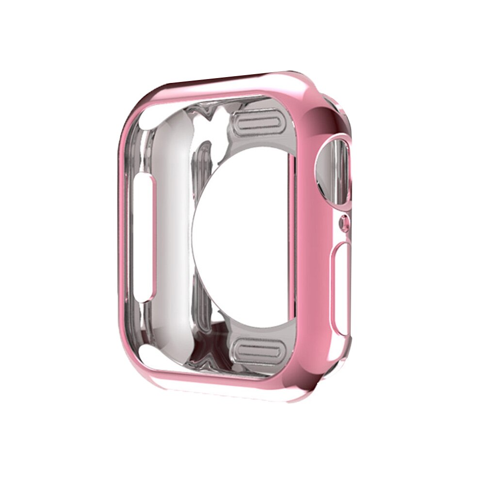 Urcover etui til apple watch series 5 4 3 2 1 band cover 42mm 38m 40mm 44mm slim tpu cover protector til iwatch 4 44mm: Lyserød / 44mm( serier 5 4)