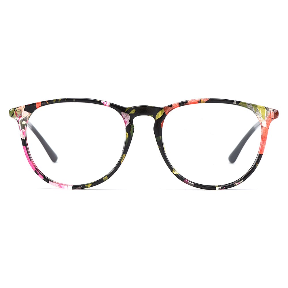 Gmei Optical Floral Round Women Glasses Frames Brand Prescription Eyeglasses Optical Frame Eyewear H8039