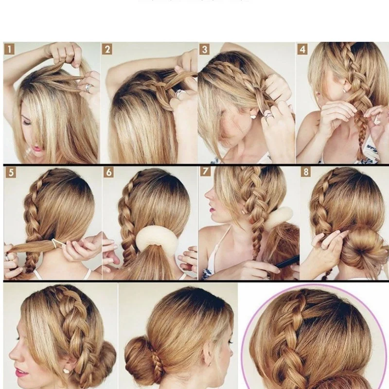 3 Größen Magic Hair Bun Maker Donut-Schaumschwamm Einfacher großer Ring Haar-Styling-Werkzeuge Produkte Frisur Frauen Mädchen Haarschmuck