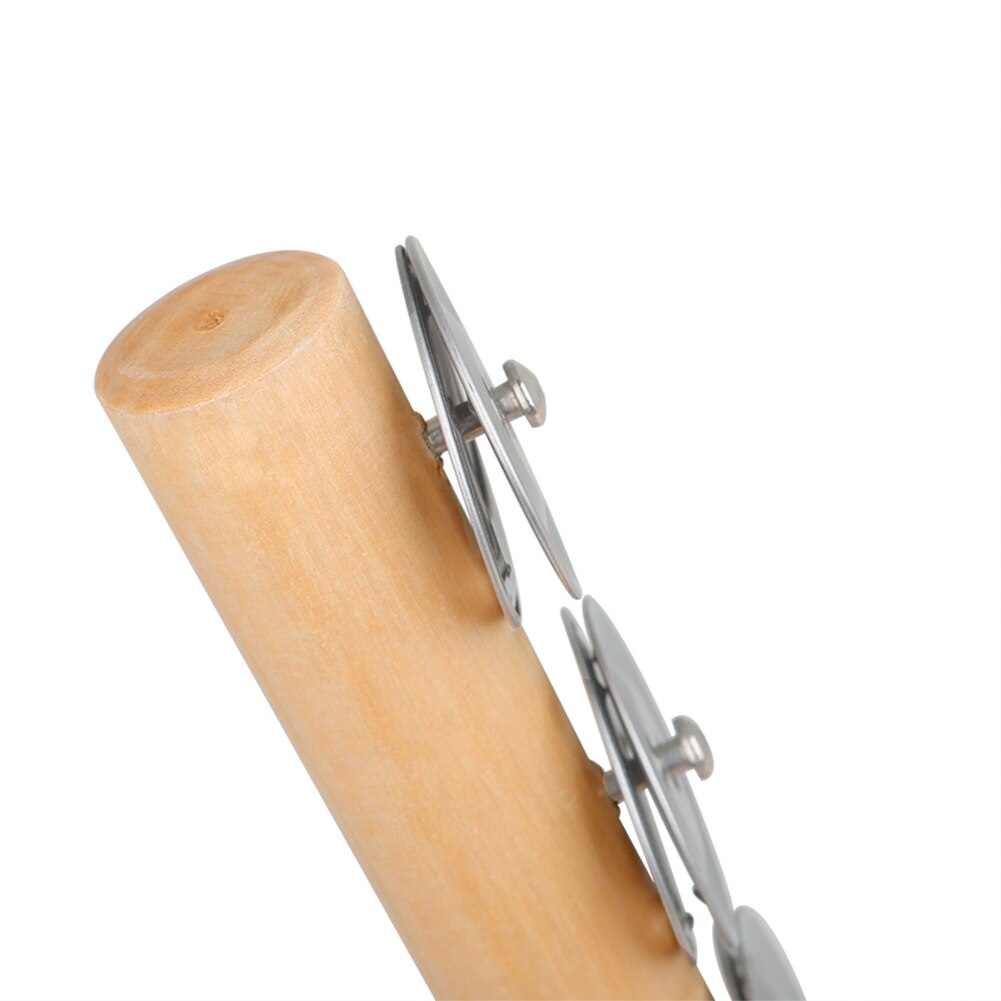 Baby's Bell Vocal Toys Rainbow Shaker Stick Educational Toy Handle Wooden Activity Bell Ring Rainbow Musical Instrument 2PC