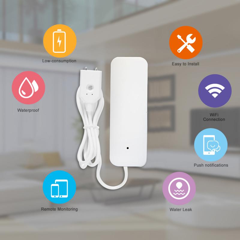 WIFI Water Leakage Alarm Smart Home Water Leak Sensor Detector Flood Alert Overflow Security Alarm System Smart Life APP Control