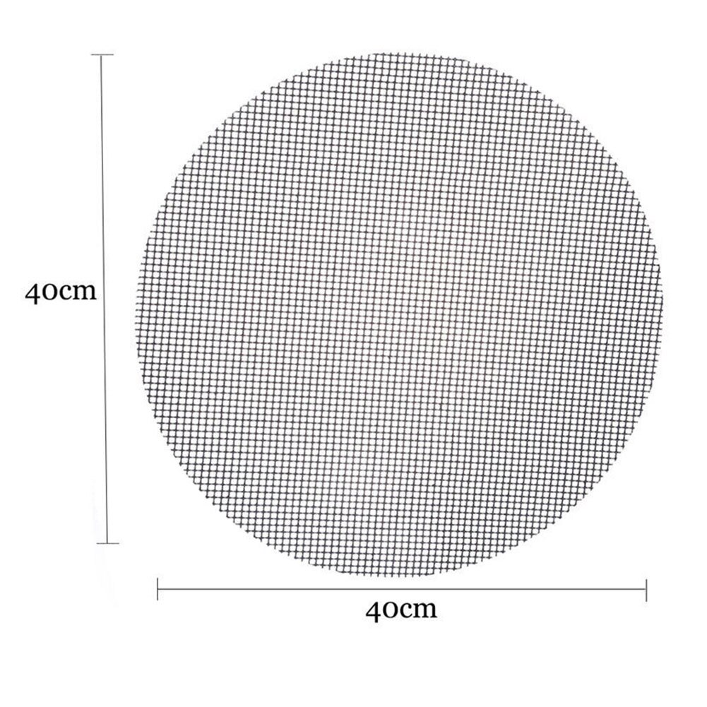 1pc gezichta udendørs grill kvadratisk rund picnic non-stick madrasser, der kan genbruges mesh grill: Runde 40 x 40cm
