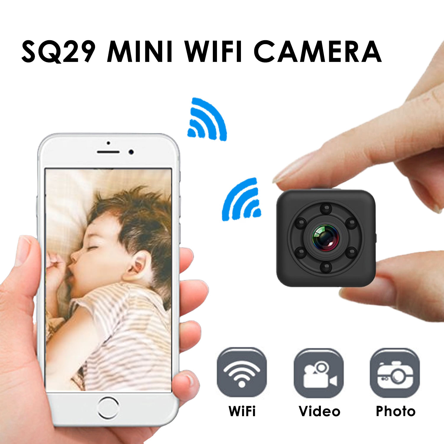 SQ29 Baby Security Monitor Hd Wifi Kleine Mini Camera Sensor Nachtzicht Camcorder Baby Veiligheid Zorg Motion Dvr Micro Camera