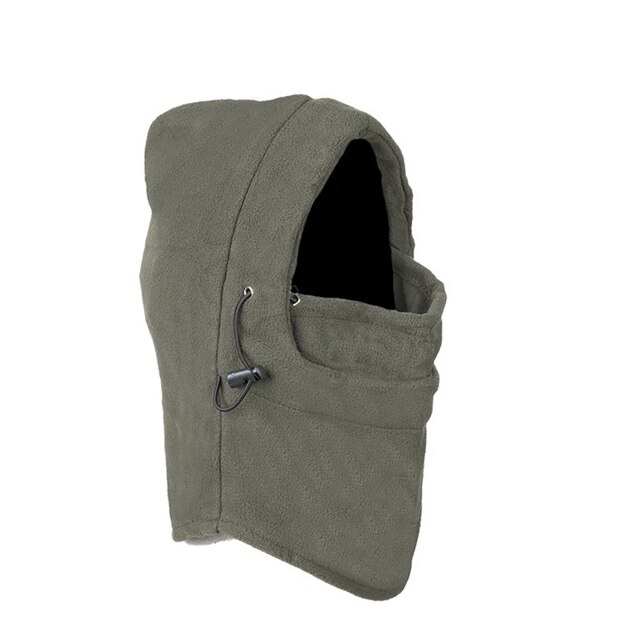 Nuovo berretto sportivo invernale copricapo da corsa all'aperto cappello in pile caldo sciarpa cappello da bici da sci da corsa caldo per uomo e donna: Army green - 1Pcs