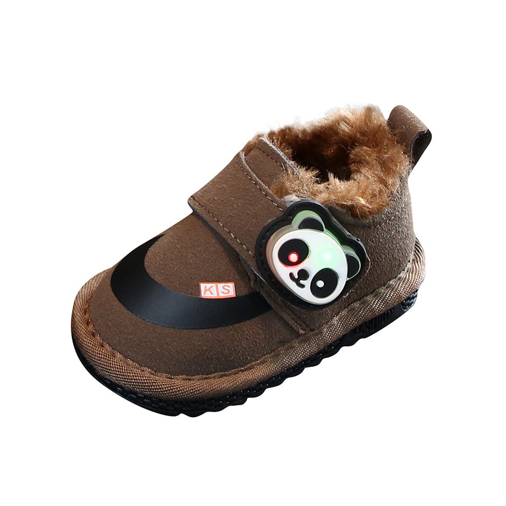 Baby Meisjes Jongens LED Schoenen Laarzen Baby Winter Leuke Cartoon Licht Sportschoenen Laarzen Lichtgevende Warme Sneakers schoenen kinderen