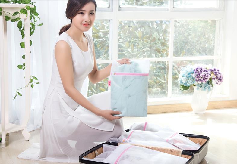 nylon mesh bag Laundry Bag Protective Bag Laundry Net Bag Receiving Bag White Family Receiving Net Washing Machine Accessories