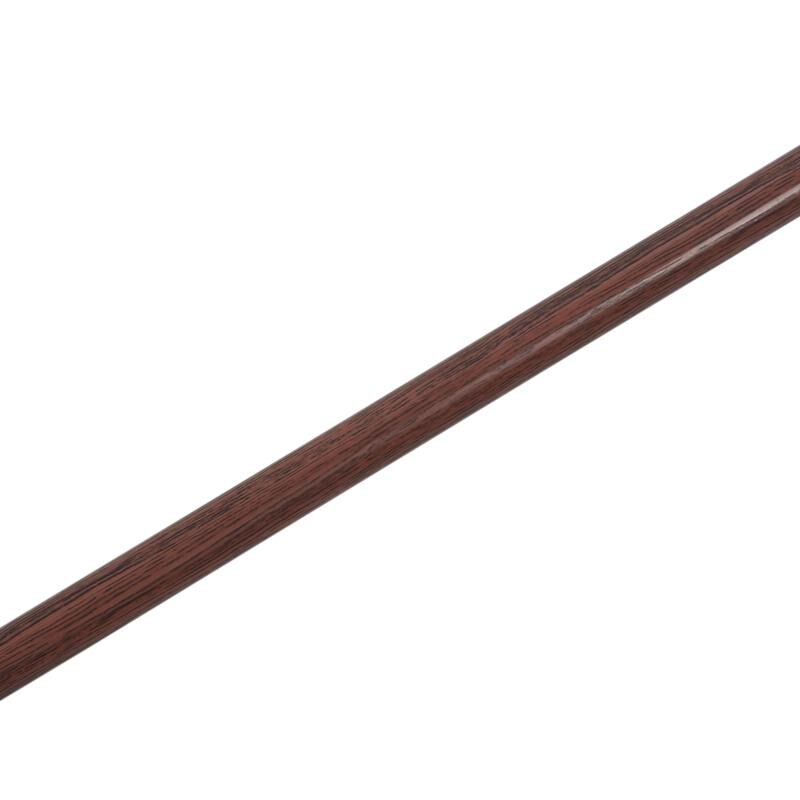 Extendable Telescopic Spring Loaded Net Voile Tension Curtain Rail Pole Rods,70~120cm,Wood color
