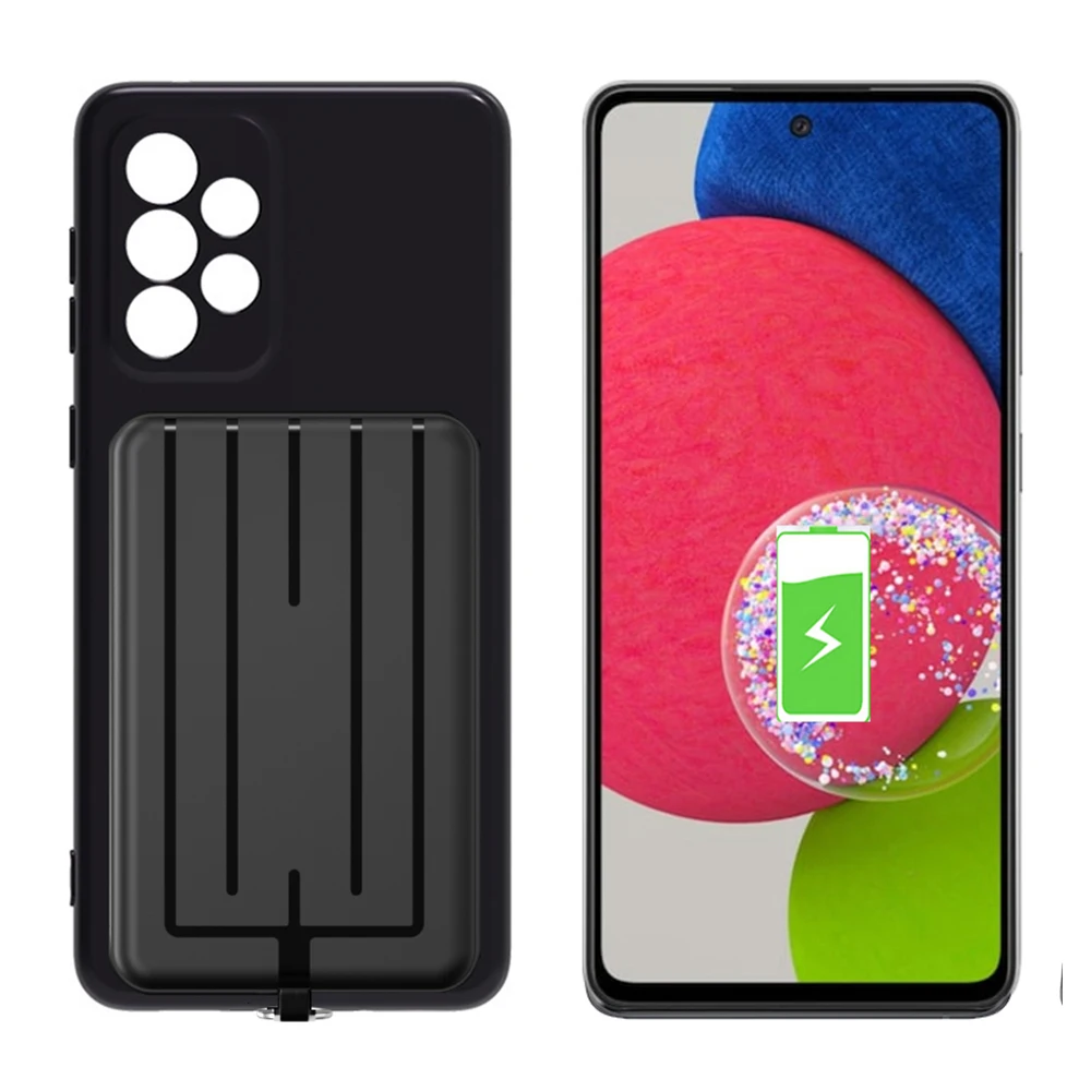 Magnetische powerbank-hoes met 10000 mah batterijlader voor samsung galaxy  a12 a22 a32 a42 a52 a52s a72 a82 a33 a53 a73 a23 5g 4g