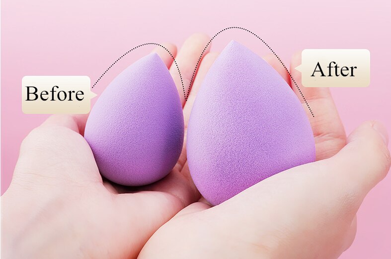 4 Pcs/set Sponge Water Shape Puff Face Makeup Reusable Cleaning Foundation Base Liquid Powder Sponge Cosmetic Tool