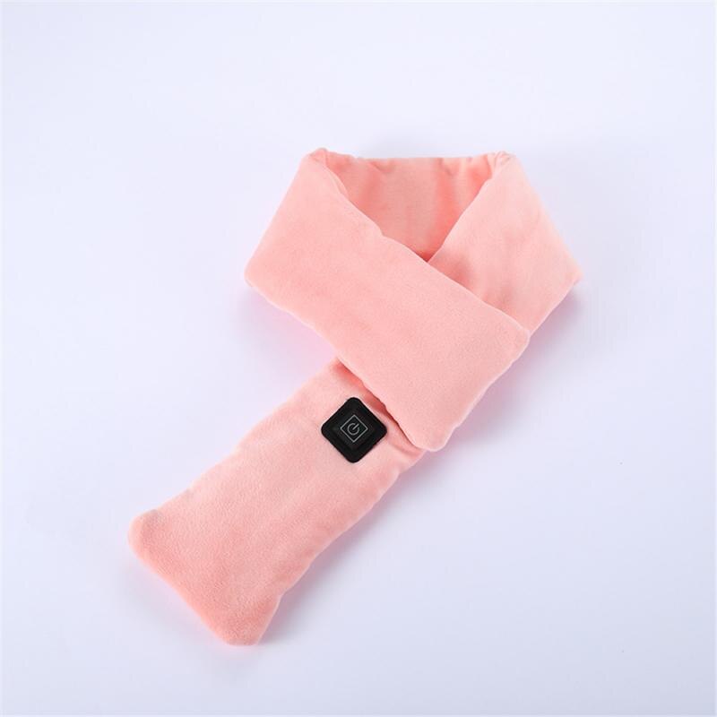 Electric Heating Bib Warm Men Women In Winter Heating Bib Multi-temperature Adjustable Bib Outdoor Hiking Riding Scarf: Pink