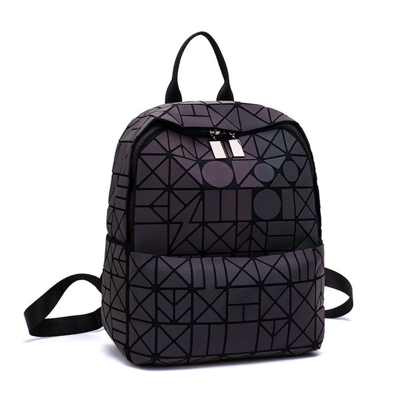 Frauen Rucksäcke Bao Tasche Leucht Geometrische Rucksack Für Teenager Mädchen Schule Tasche Holographische Diamant Rucksack Mochila Feminina