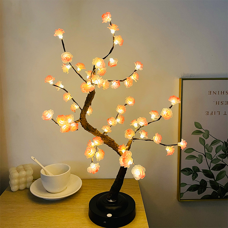 Led-Lichtboom, Rozenboomlicht, Warm Wit, Verstelbare Takken, Led-Boomlamp, Decoratieve Boom, Verlichte Boomverlichting, Indo
