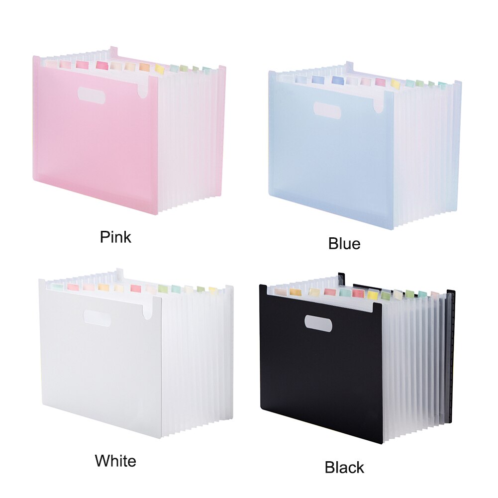 With Lables File Folder 13 Pockets Document Organizer School Storage Bag Business Office Study Accordion Portable A4 Expanding