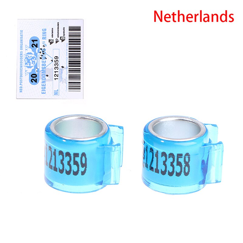 2Set Duiven Ringen Identificatie Ring Duif Voet Ring Met Certificaat: netherlands