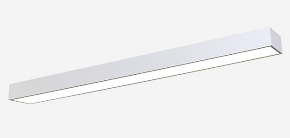 LED Long Bar Modern Simple Commercial Lighting Ceiling Lamp Office Rectangular Suspender Lamps Square Fluorescent Lamp Suspender: White casing / 60cm