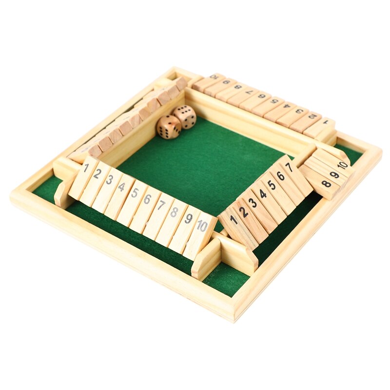 4 Players Digital Puzzle Board Game Shut The Box Game Set Number Drinking Games For Friends/Family