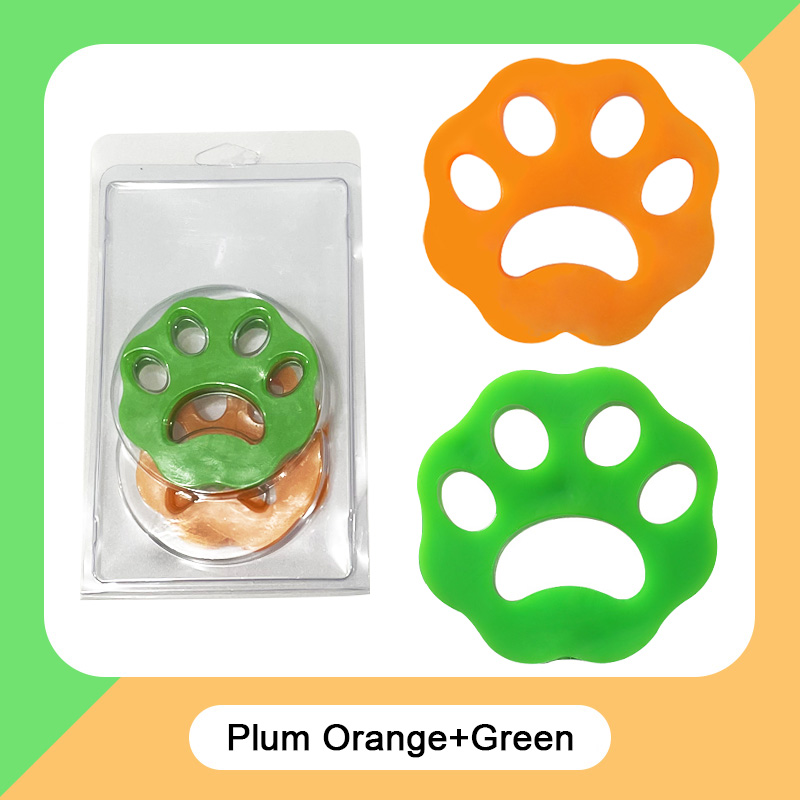Pet Hair Remover Reusable Washing Machine Accessories Cleaning Laundry Catcher Pet Hair Catcher Cat Dog Lint Remover Dryer: Plum Orange Green