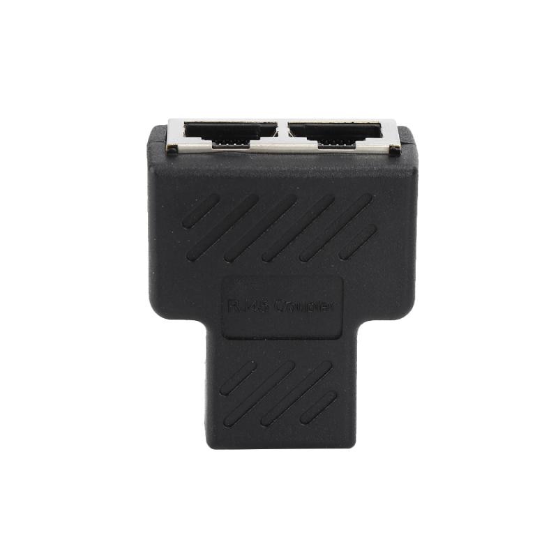 1 to 2 rj45 splitter netværksadapter stik split kabel netværk forlænger forlænger stik ethernet lan dobbelt porte stik
