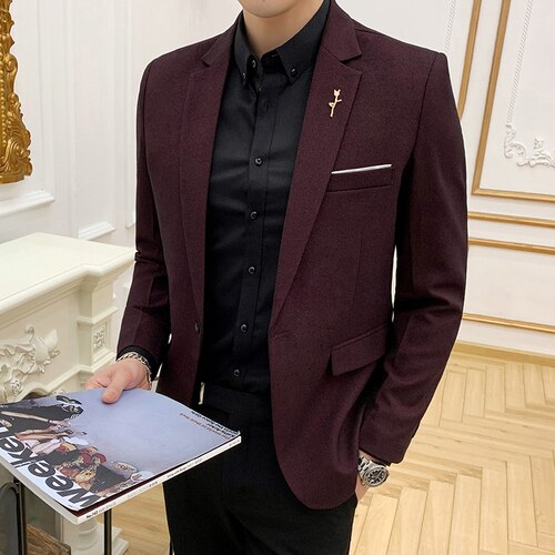 Korean Men's Suit Jacket main image 1