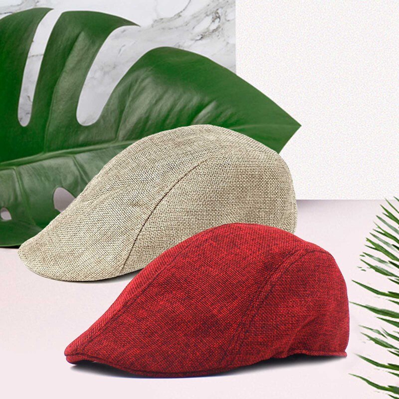 Classic Flat Ivy Cap Tweed Newsboy Cap For Men Dark Grey Khaki Retro Cap For Men And Women