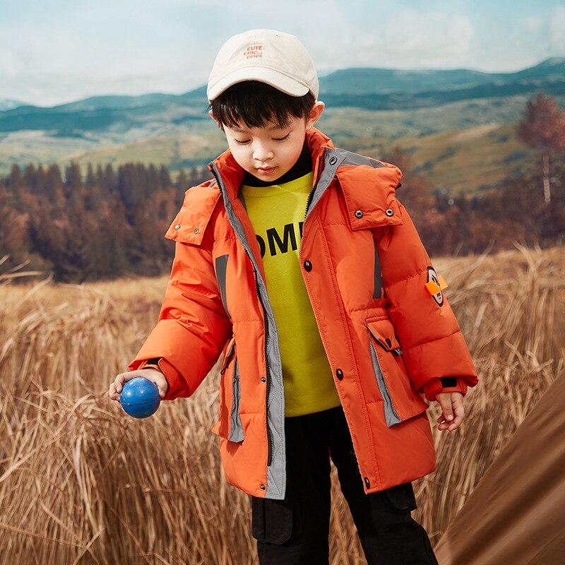 Abrigo de invierno para bebés, chaquetas cálidas para niños de 2, 3, 4, 5, 6 y 7 años, novedad de: Naranja / 6