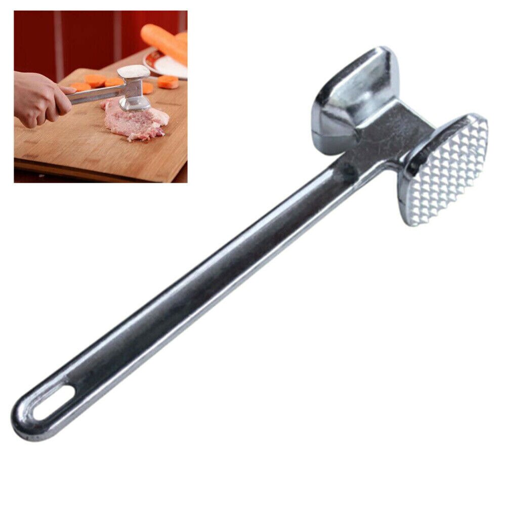 Stainless Steel Mallet Tenderize Meat Hammer Double-Sided Steak Beef Pork Soften Pestle Kitchen Cooking Tool