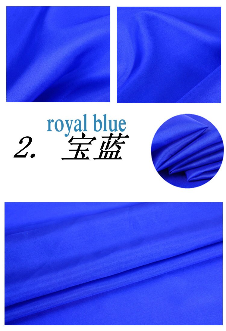 100% zijde habutai stof gebruik habotai zijden voering 8 m/m habutai breedte 110 cm H1BS15: 2 royal blue