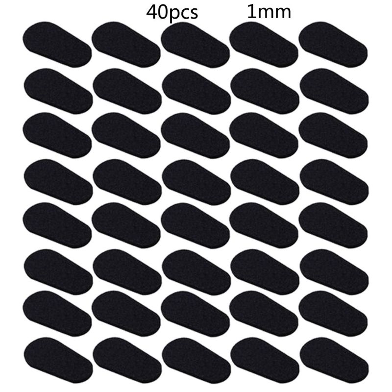 Plaquettes nasales en mousse souple autocollante, pour lunettes, antidérapantes, sans maquillage, 40 pièces, Jy06 21: -BK-C1