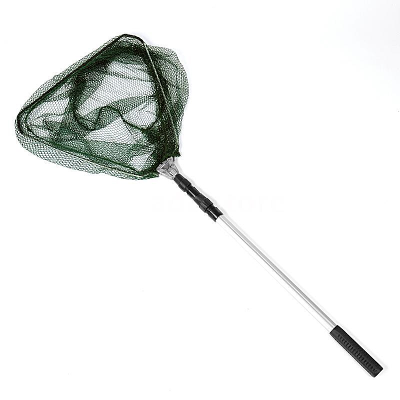 Triangular Telescopic Folding Fishing Landing Net 3 Section Extending Handle: Default Title