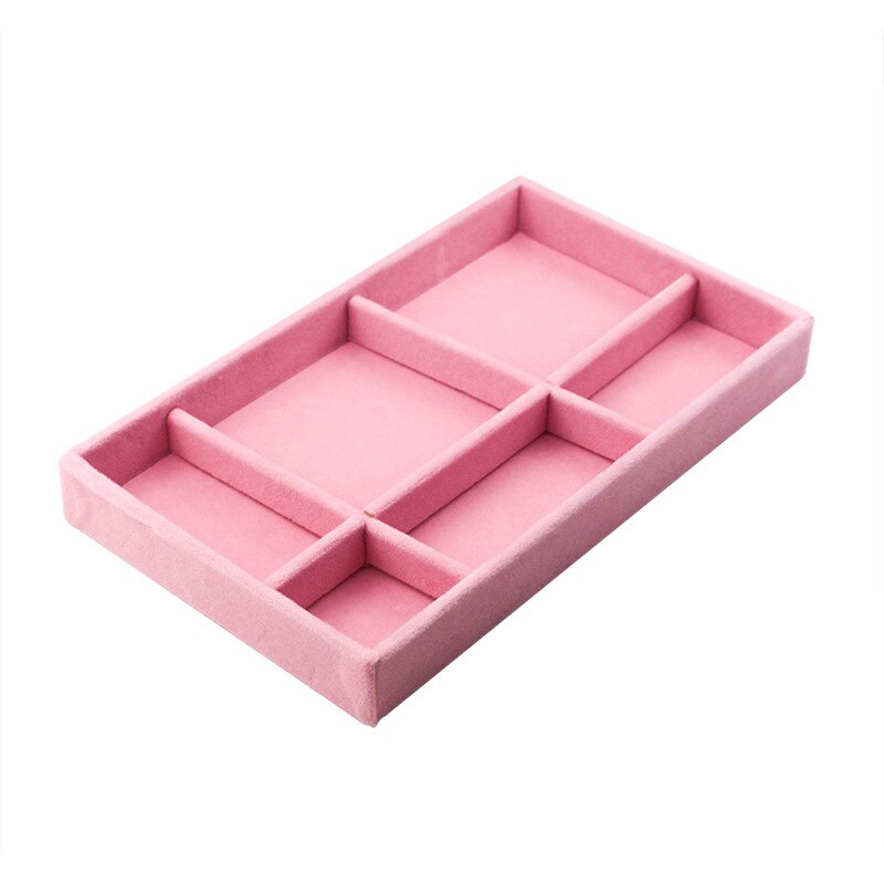Bandeja De almacenamiento De Joyas De terciopelo rosa, Organizador De joyería, soporte para pendientes, vitrina, Organizador De Joyas: 3