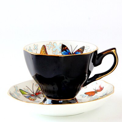 Tazas de café de cerámica para el desayuno, taza para la leche, té con bandeja, utensilios de cocina creativos, Prenest de boda y cumpleaños: Style 6